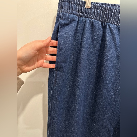 H&M denim pull on pants size XL. NWT 100% cotton wide leg - Picture 8 of 15